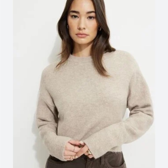 Dynamite Oatmeal Cropped Sweater 🧸 - Picture 1 of 4